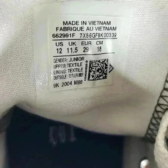 Converse  Camo Burger Fries Skate Shoes Lace Up Sneakers Kids Size 12 - Picture 8 of 12